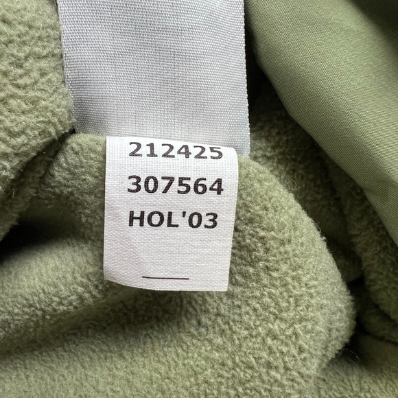 Vtg Old Navy Down Puffer Jacket Womens Small Green Packable Hood Fleece Lined - Picture 9 of 16